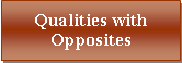 Text Box: Qualities with Opposites
